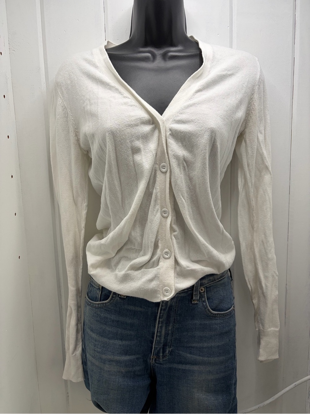 Forever 21 Cotton Cardigan Size Small V-Neck Button-Front Lightweight Classic
